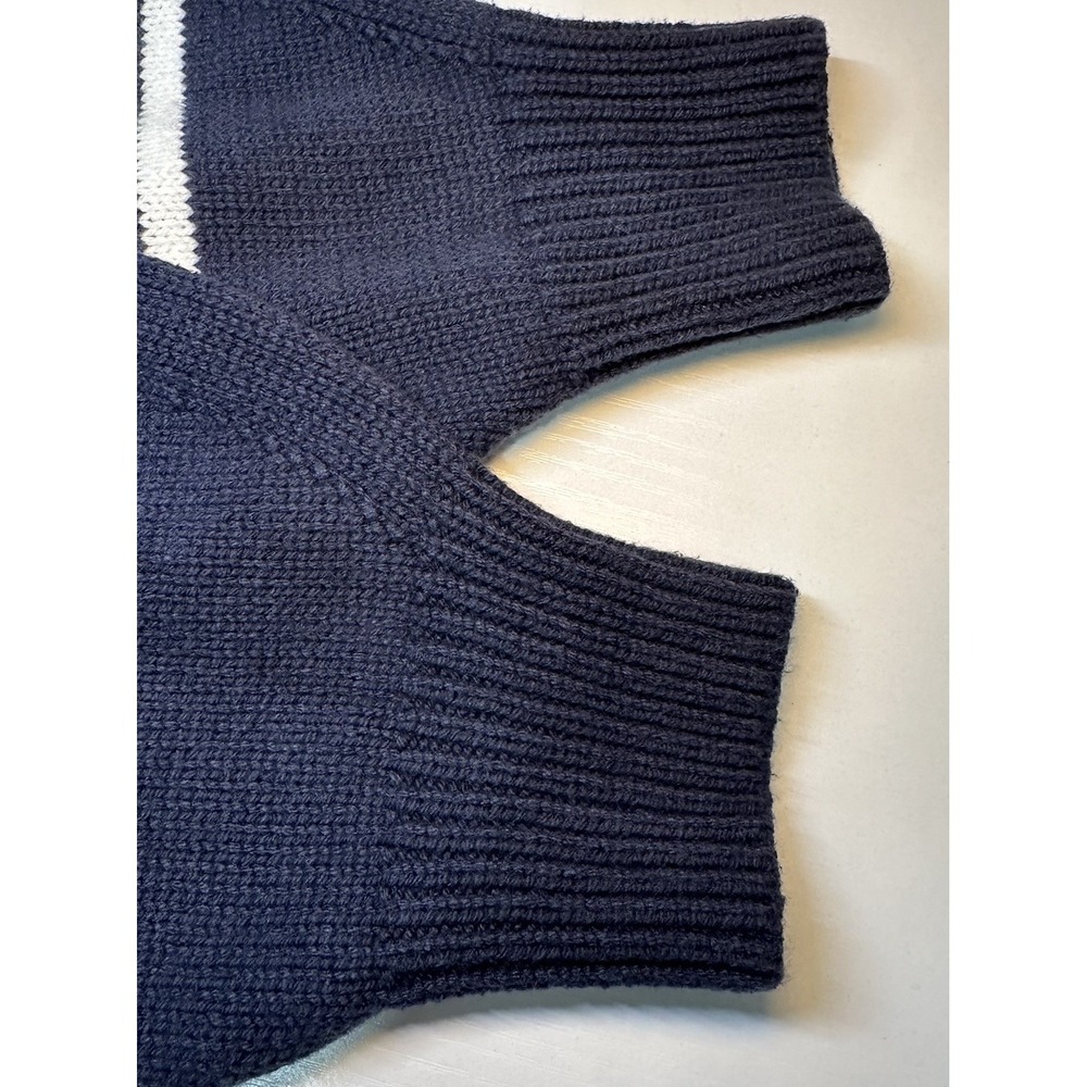 Hollister Pullover Crop Sweater Women's Size Medium Navy Blue W/White Stripes - Picture 10 of 10